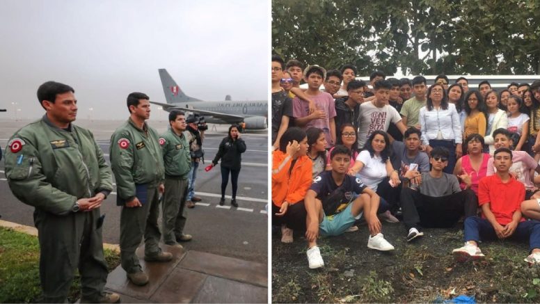 Con avión ‘Hércules’ trasladarán a escolares peruanos varados en Ecuador