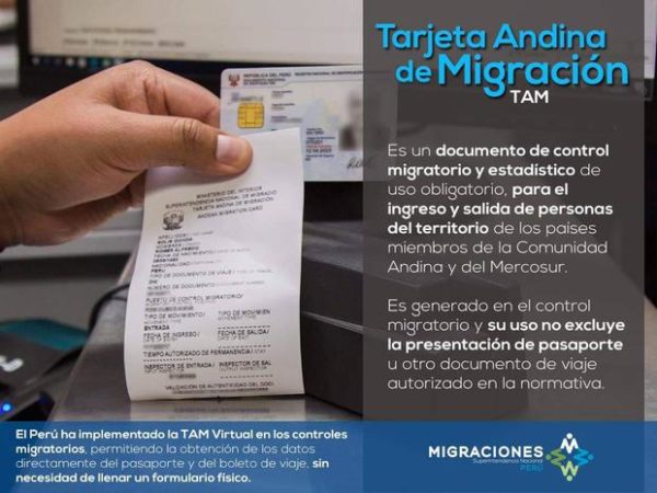 tarjeta andina migracion