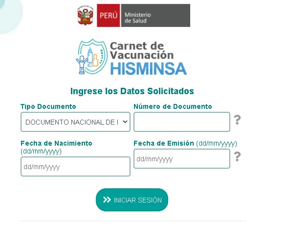 carnet de vacunacion minsa peru