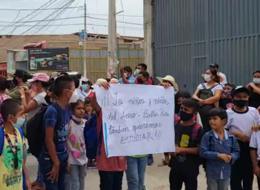 Castilla: padres de familia y estudiantes protestan por la falta de profesores en I. E. 15 035