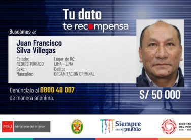 Juan Silva en Los más buscados: ofrecen S/ 50,000 por información sobre su paradero
