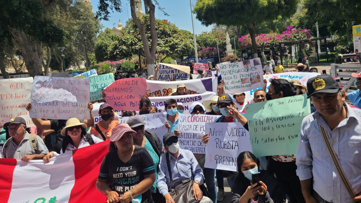 Piura: Pobladores protestan para la pronta ejecución del proyecto de agua y  alcantarillado - El Tiempo