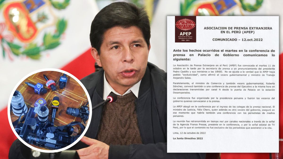 APEP niega pedido de  exclusividad en conferencia de Pedro Castillo