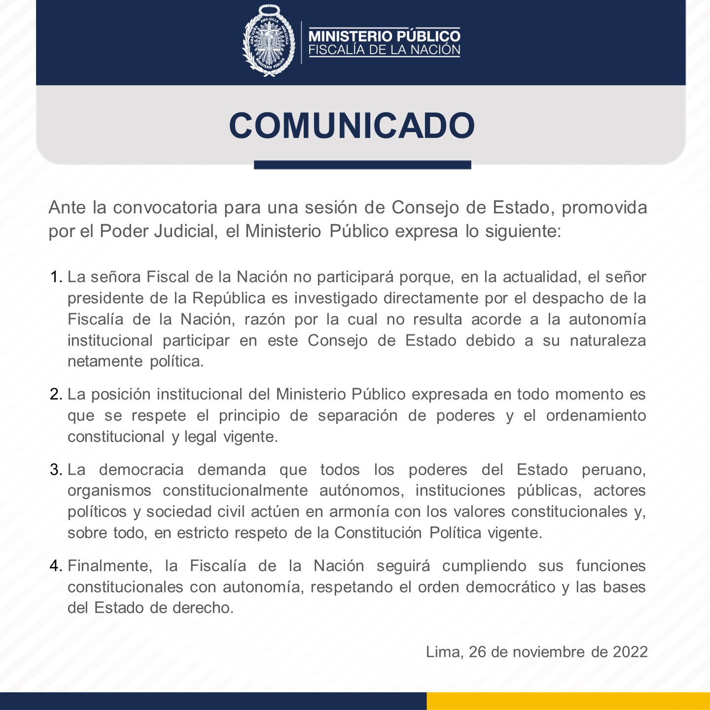 comunicado