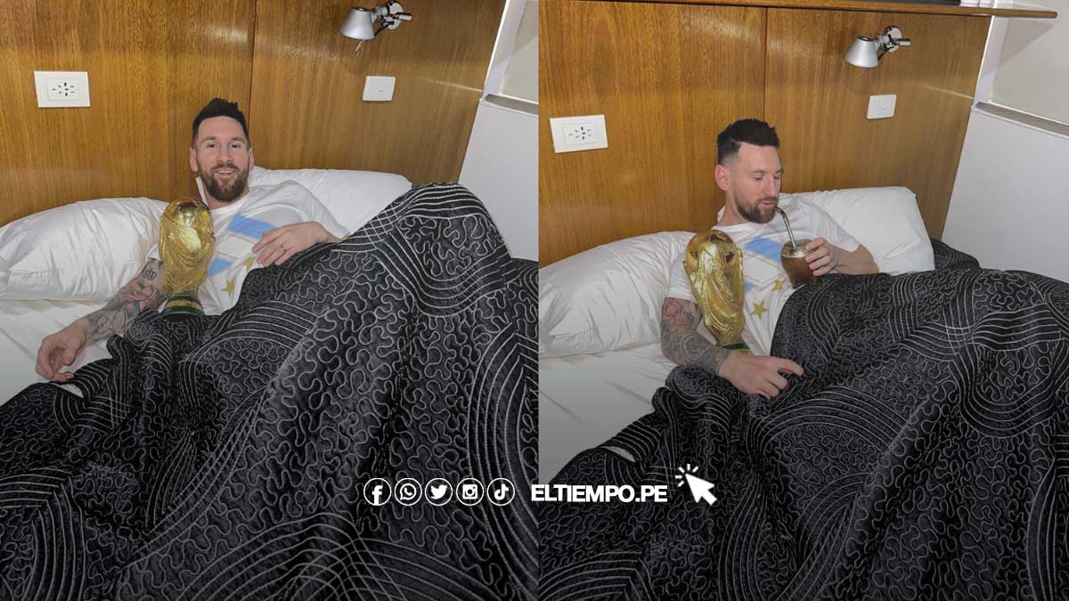 La viral foto de Messi tomando mate con la Copa del Mundo | Diario El ...