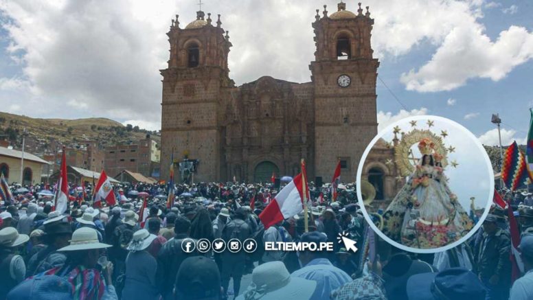 Puno: ciudadanos protestan en plena misa de la Virgen de la Candelaria