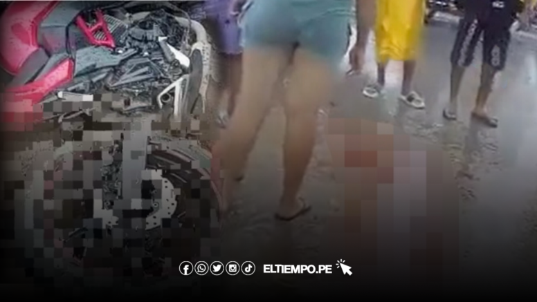 Sullana: Joven muere arrollado tras resbalar su motocicleta en pista mojada