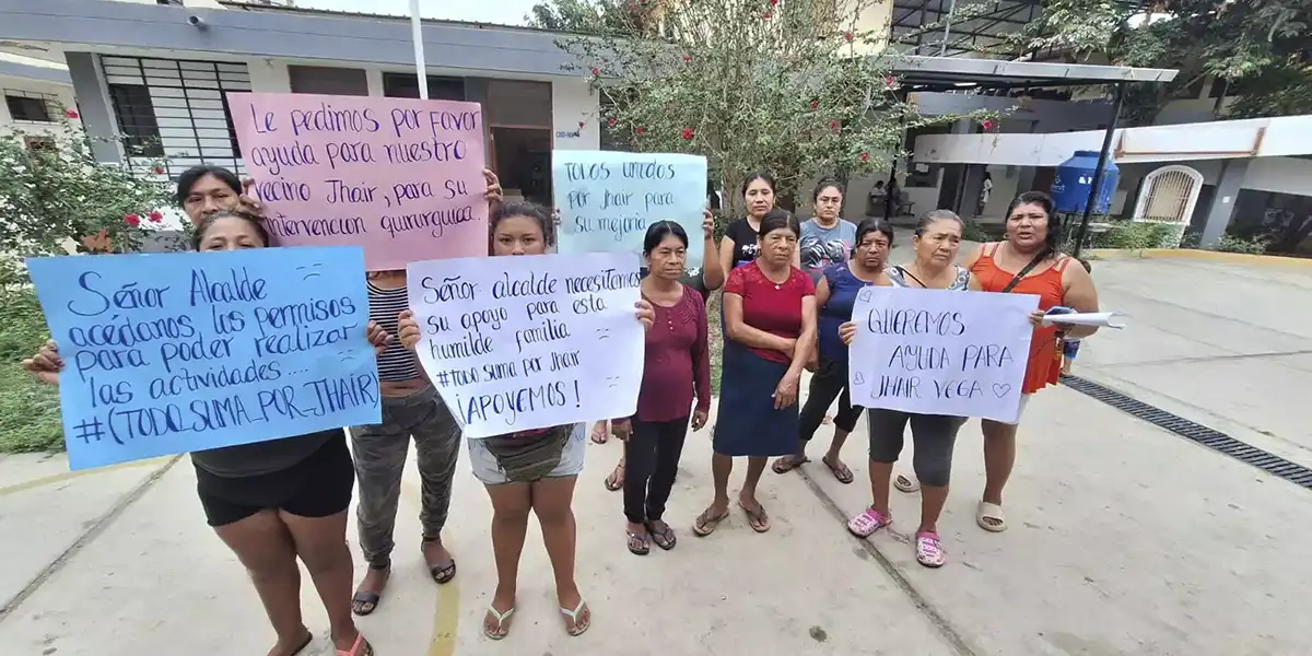 Vecinos de Catacaos se suman a pedido de ayuda social para Jhair Vega