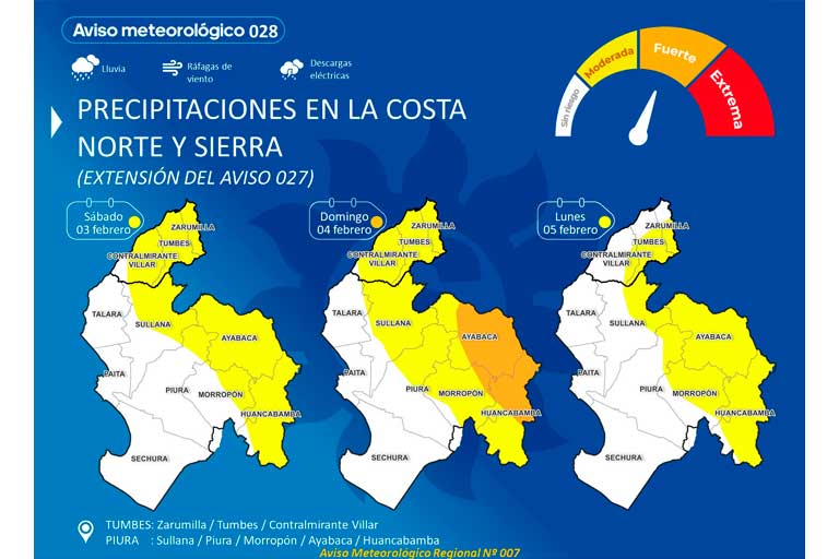 Pronóstico de Senamhi en Piura/ Foto: Twitter