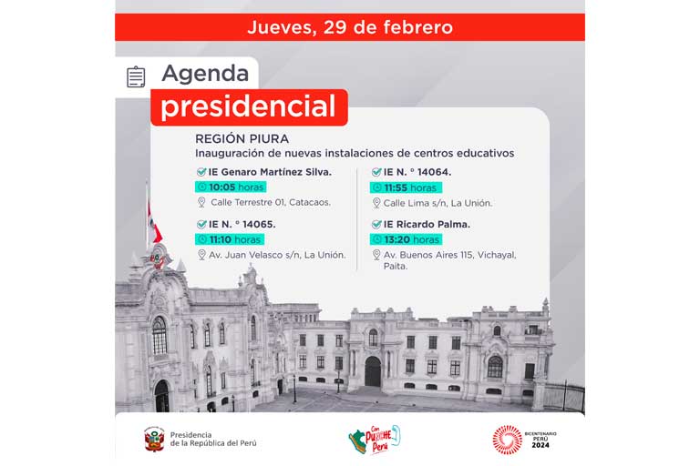 Agenda de la presidenta Dina Boluarte en Piura/foto:Twitter