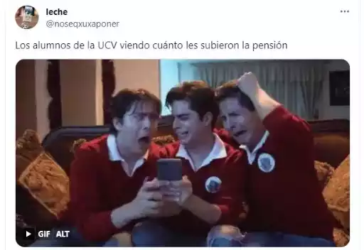 Memes sobre la pensión de la UCV/foto: Twitter