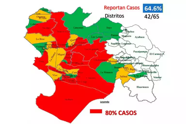 Casos de dengue en distritos de Piura/foto: Diresa Piura