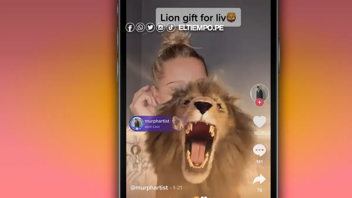 ¿Cuánto vale un león en TikTok en soles?