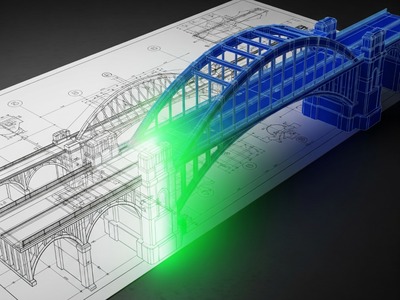 Methods to Semi-Automatically Generate 3D Bridge Models from 2D PDF Drawings