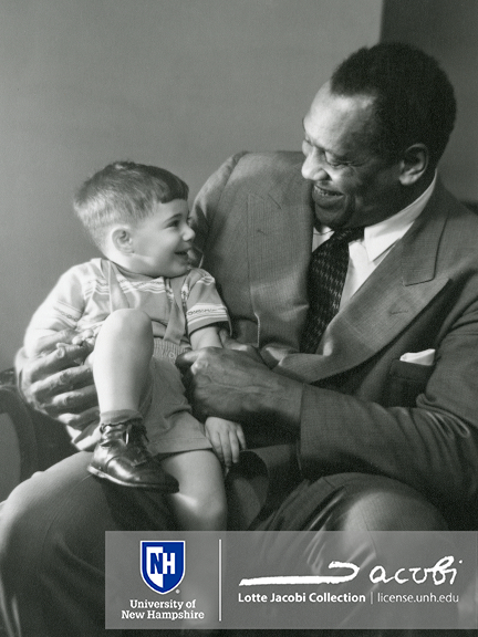 "Paul Robeson, actor and singer, with small child, New York City, N.Y., 1952"