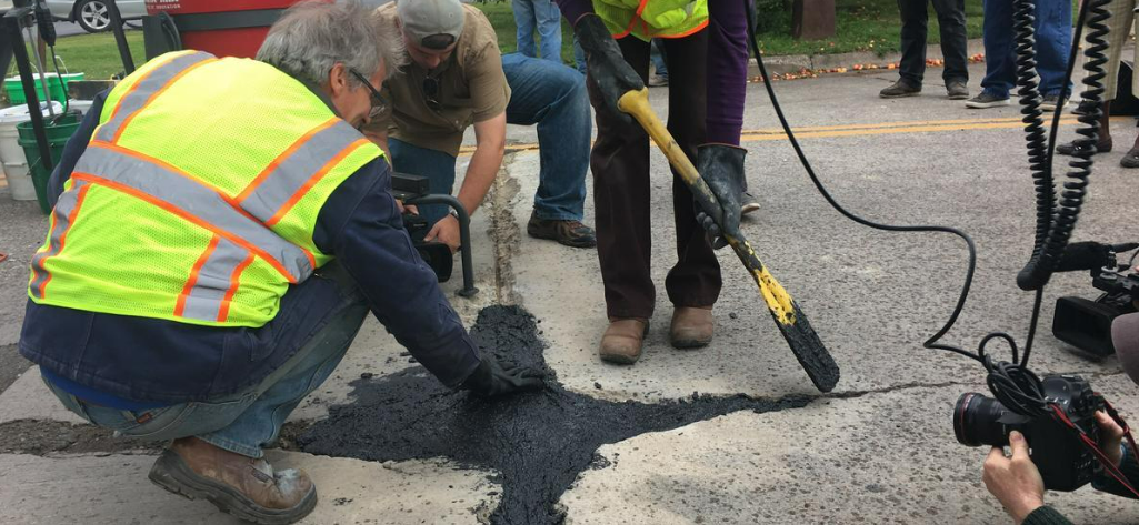 Field testing pothole patches