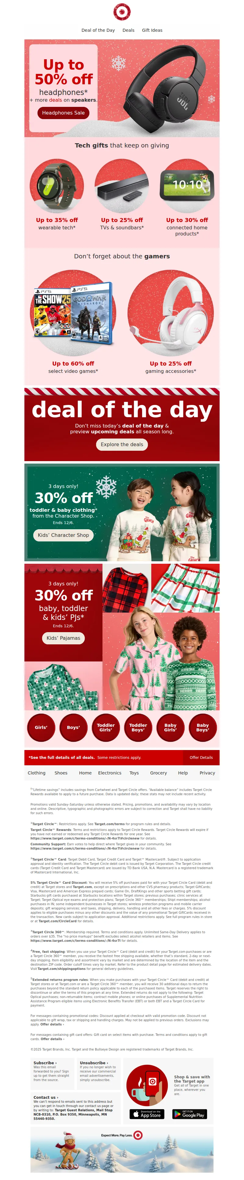 Email screenshot from Target - 🎧 High-tech deals on their wish list.