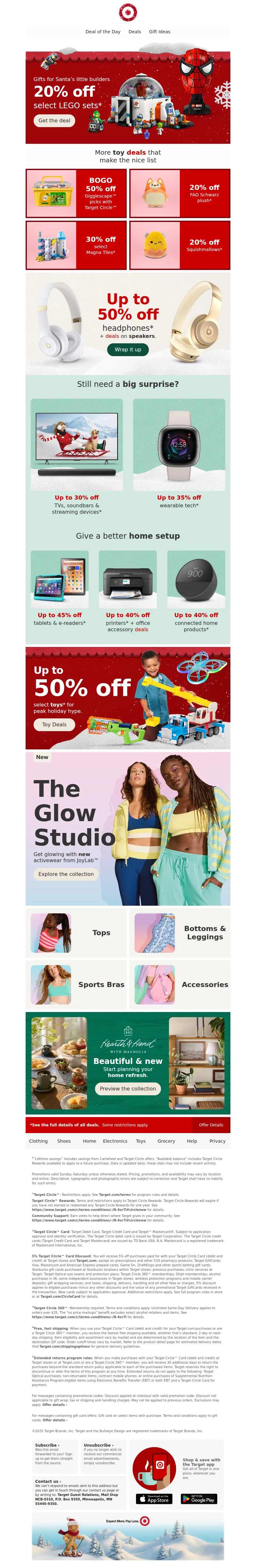 Email screenshot from Target - Score deals on all their faves like LEGO, Magna Tiles & more ⭐