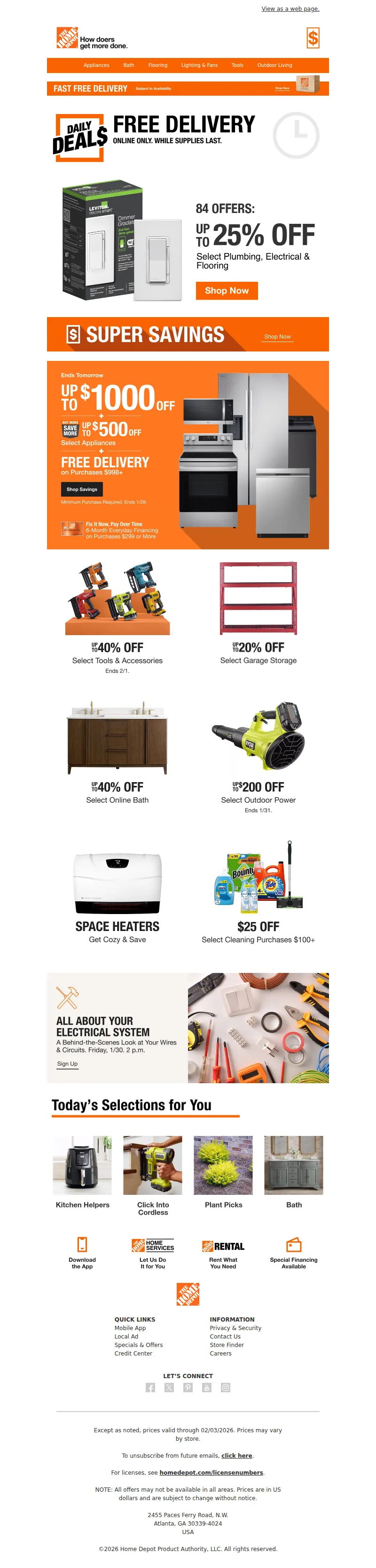 Email screenshot from The Home Depot - Savings? Yeah, We Got ’Em