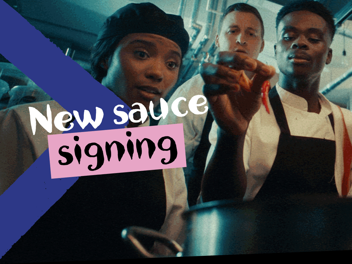 New sauce signing.