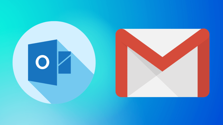 image showing outlook and gmail logos