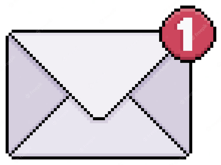 cartoon image of an email icon