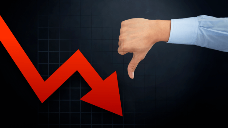 image showing a decreasing arrow chart