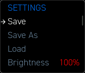 Settings Menu