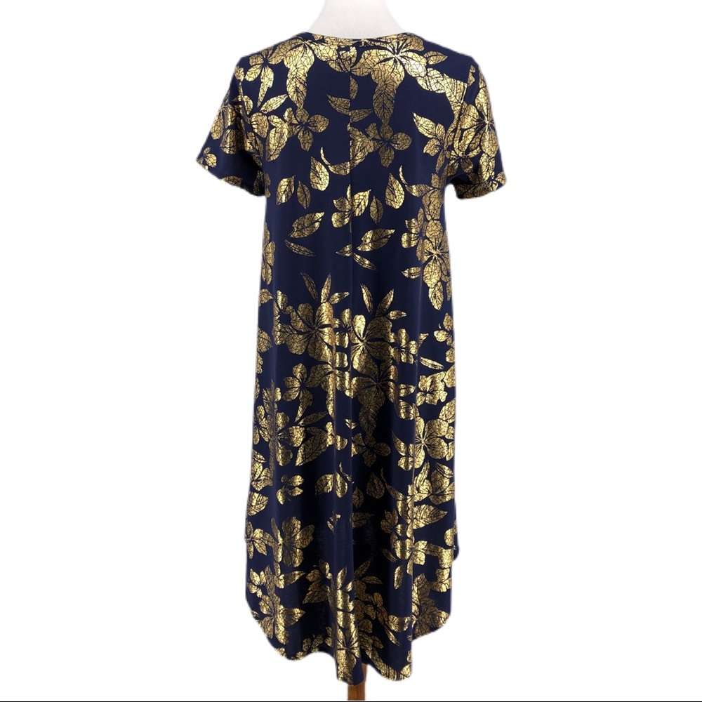 LuLaRoe Blue & Gold Carly Elegant Collection Shift Dress – Embrace