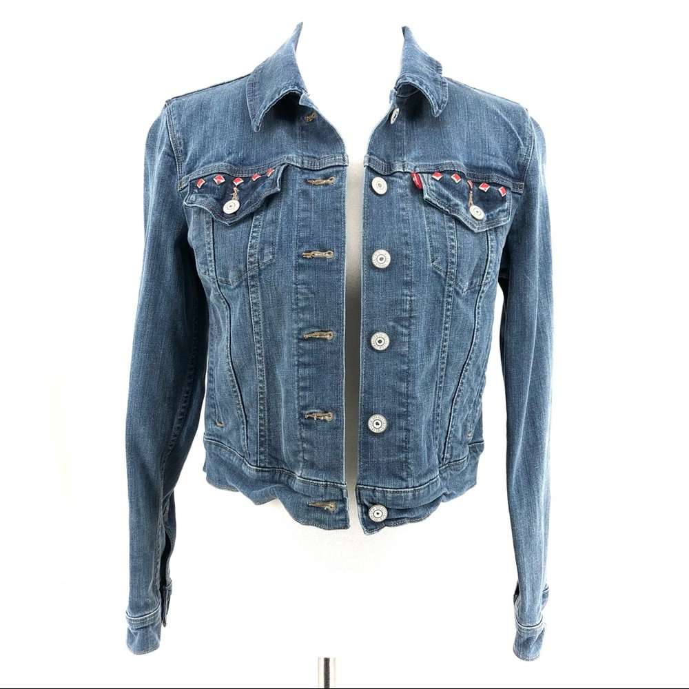 Levi's Trucker Red Studded Denim Jacket, Size M – Embrace Sisu