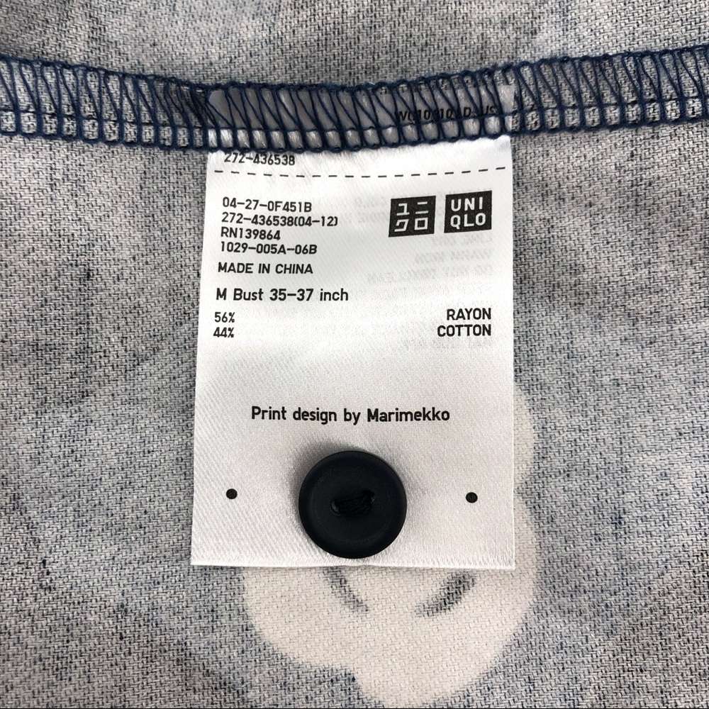 Uniqlo x Marimekko Flannel Long-Sleeve Shirt Blue