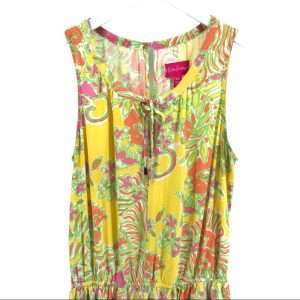 Lilly Pulitzer x Target Yellow Printed Sleeveless Romper in Happy