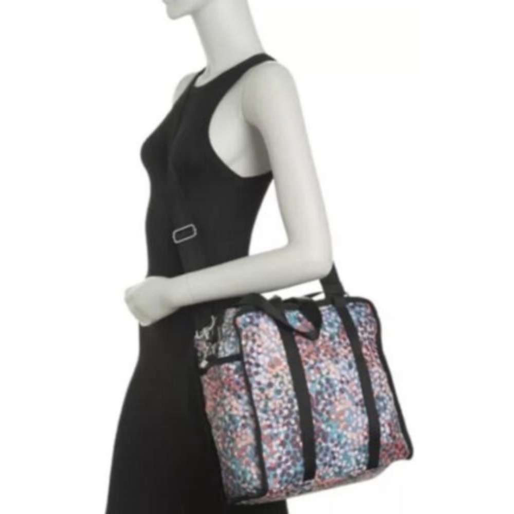 Blue LesportSac Gabrielle Box Tote Bag Floral Black Embrace Sisu