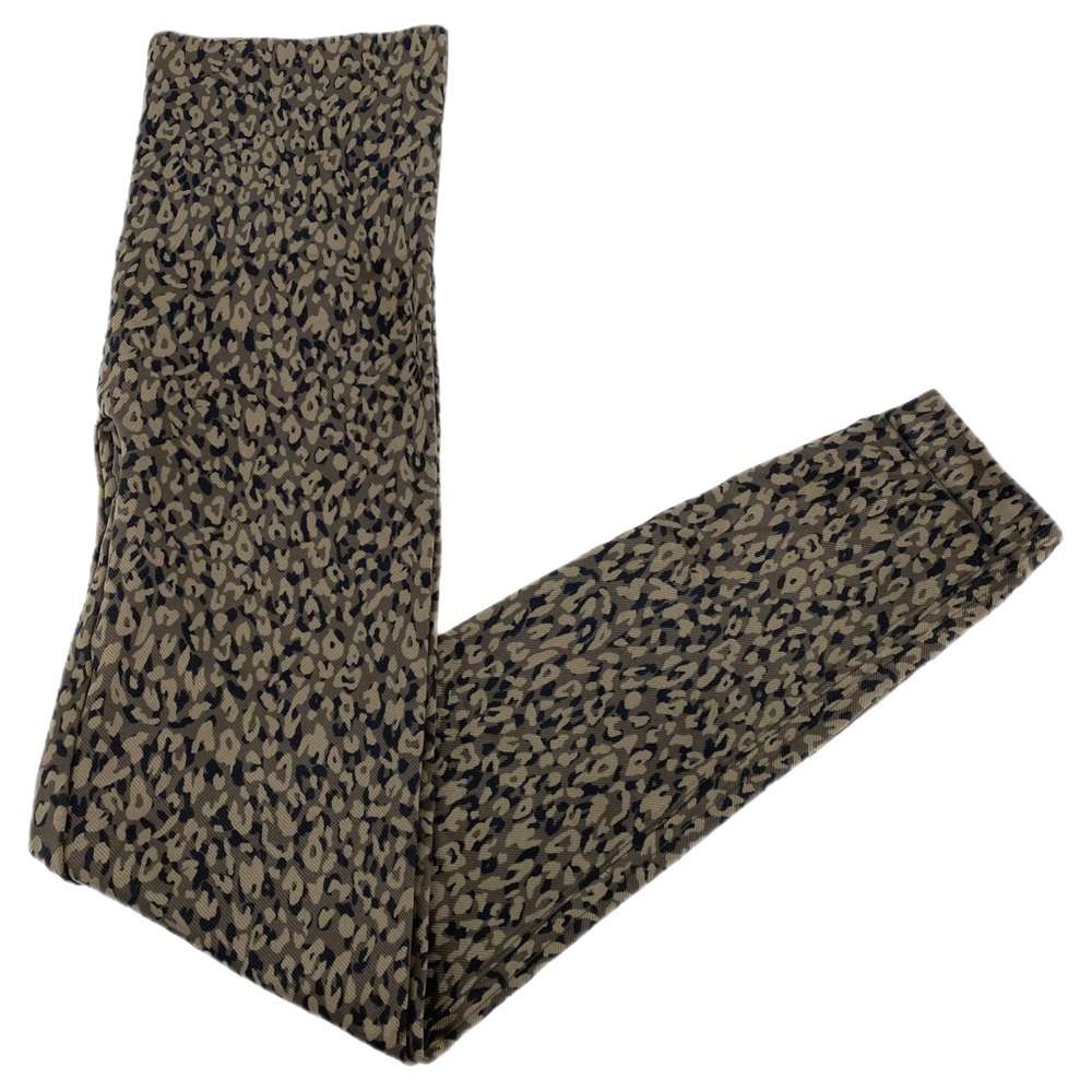 Spanx Look at Me Now double layer waistband leopard print legging in black