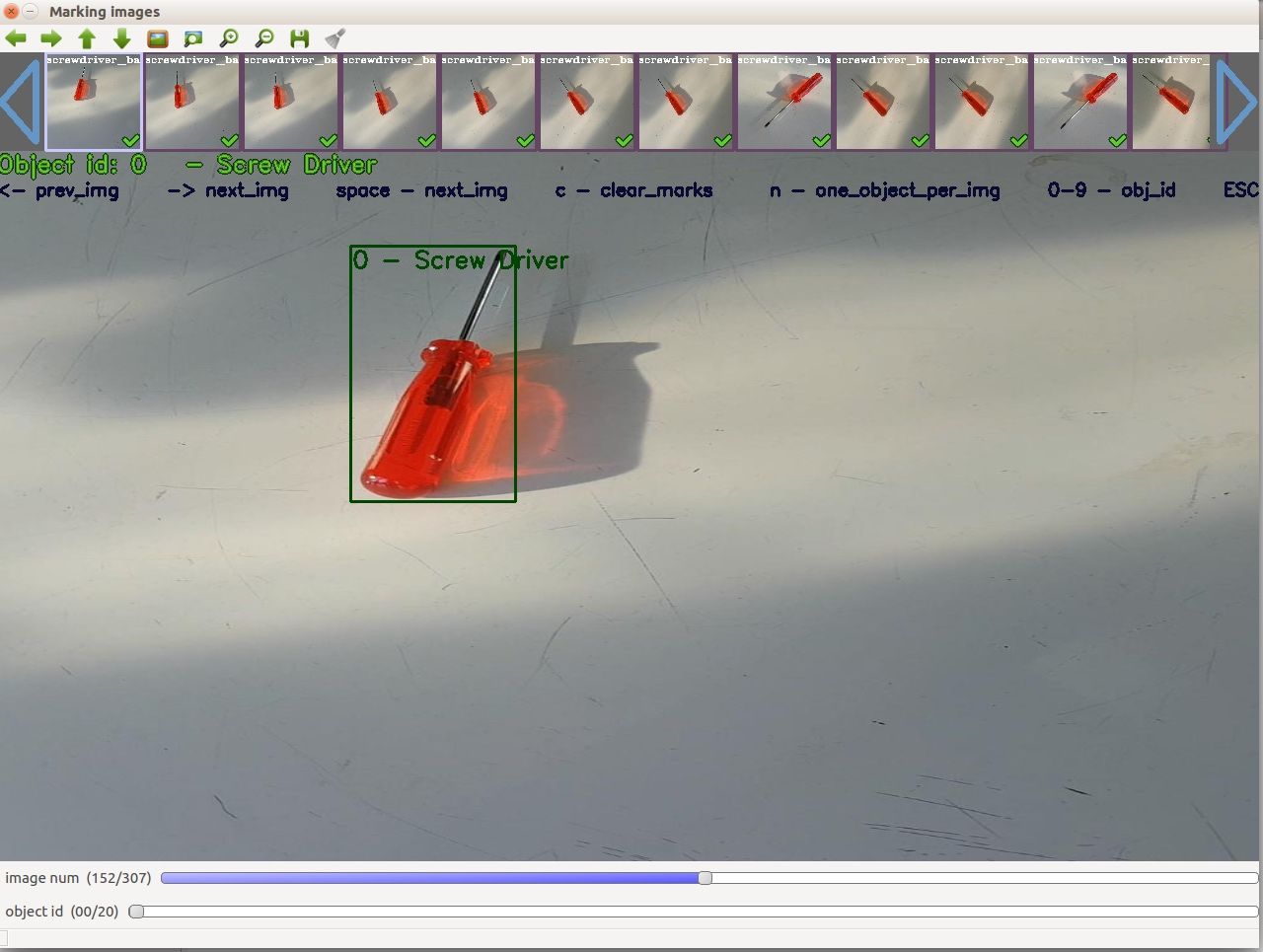 object recognition screw driver