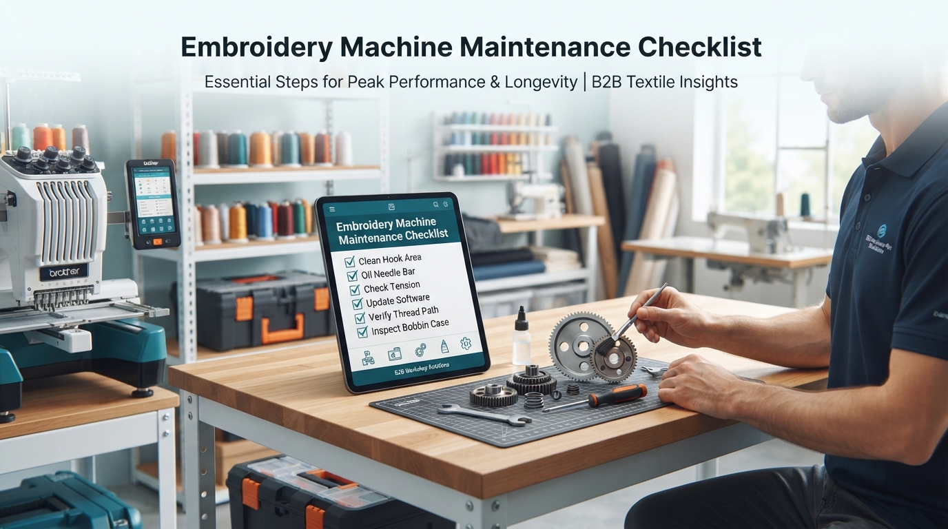 Embroidery Machine Maintenance Checklist: Daily, Weekly & Monthly Schedule