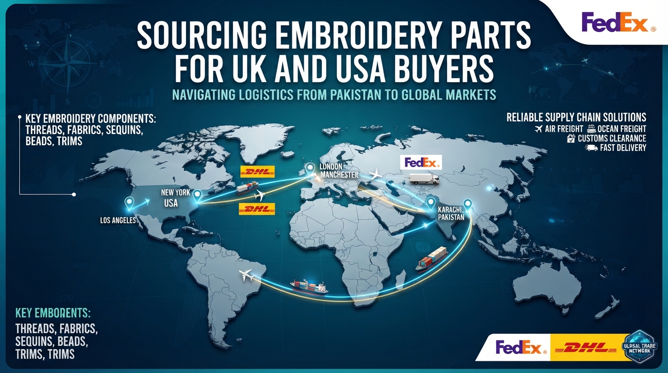 Embroidery Machine Parts for UK Buyers: Wholesale Sourcing from Pakistan
