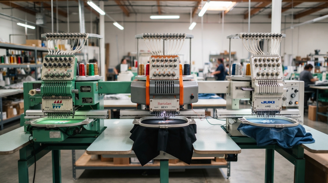 Tajima vs Barudan vs Juki: Best Embroidery Machine Brand Comparison 2025