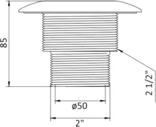 Aqua Industrial ABS return wall inlet for liner pools — view 2 of 2