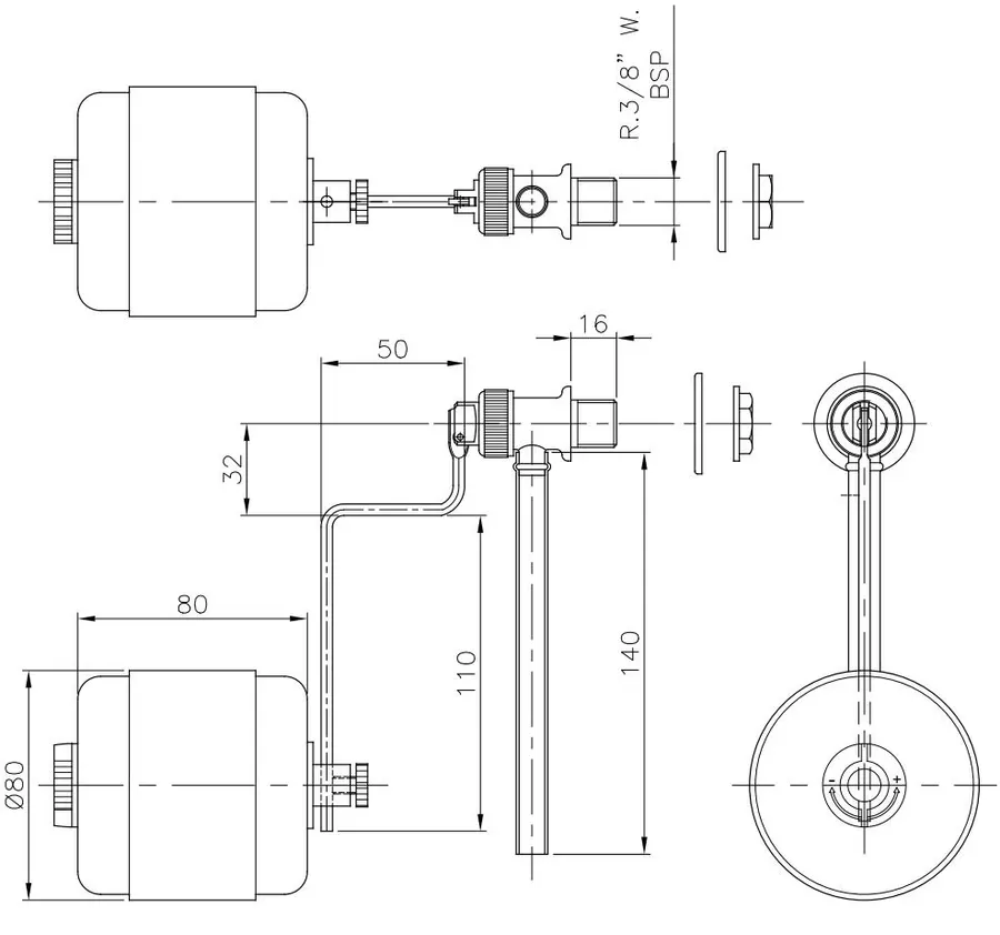 AstralPool Water level regulator valve, 3/8" — view 2 of 2