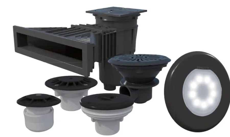 AstralPool floor return inlet with swivel joint for Pools - Anthracite Grey — view 3 of 4