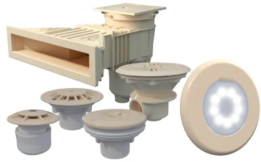 AstralPool floor return inlet with swivel joint for Pools - Beige — view 3 of 4