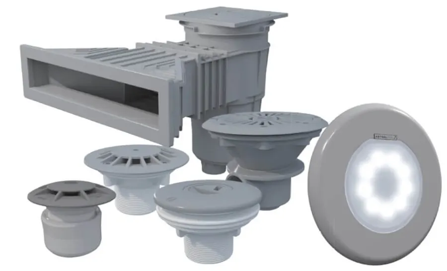 AstralPool floor return inlet with swivel joint for Pools - Light Grey — view 3 of 4