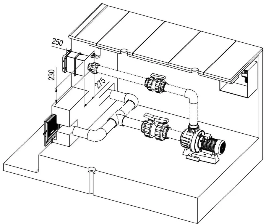 AstralPool Basic ND countercurrent kit for concrete pool, AISI – 316L — view 3 of 4