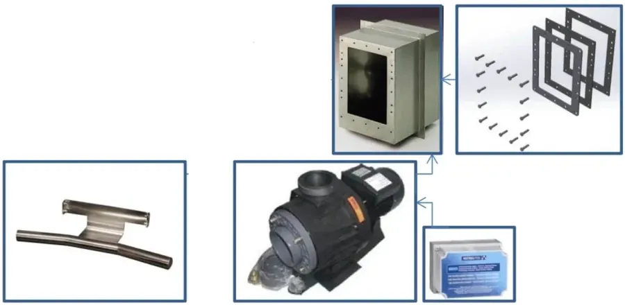 AstralPool Basic ND countercurrent kit for liner pool, AISI – 316L — view 2 of 4