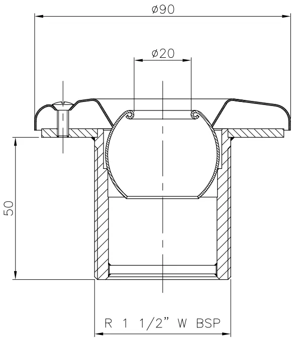 AstralPool Bushing return inlet for liner pool with Ø20 — view 2 of 2