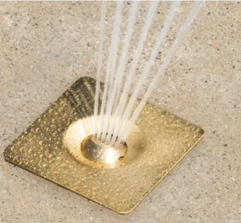 Atecpool adjustable brass deck jet round face with flange — view 3 of 5