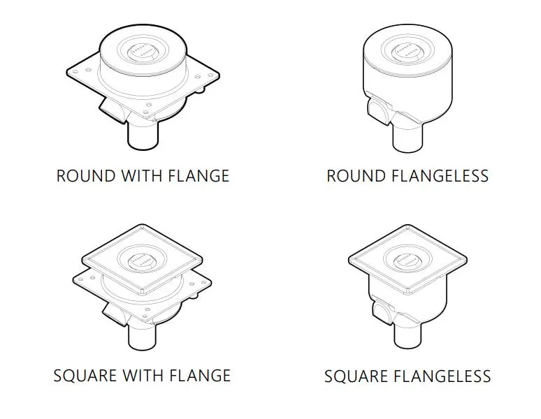 Atecpool adjustable brass deck jet square face flangeless — view 5 of 5