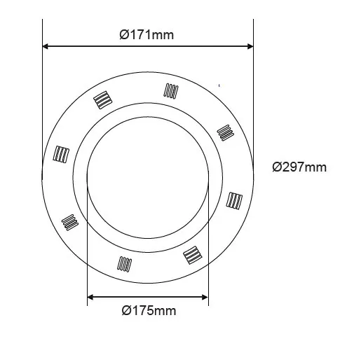 Atecpool extra flat halogen lights for concrete pool, 100 W, ABS — view 2 of 2