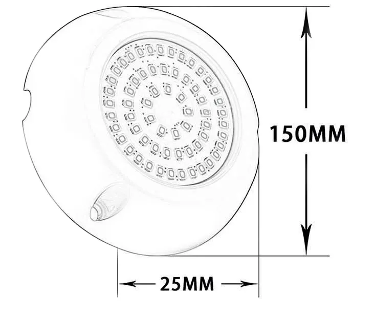 Atecpool Matrix surface mounted panel 252 LED light for swimming pool, RGB, ABS — view 3 of 3